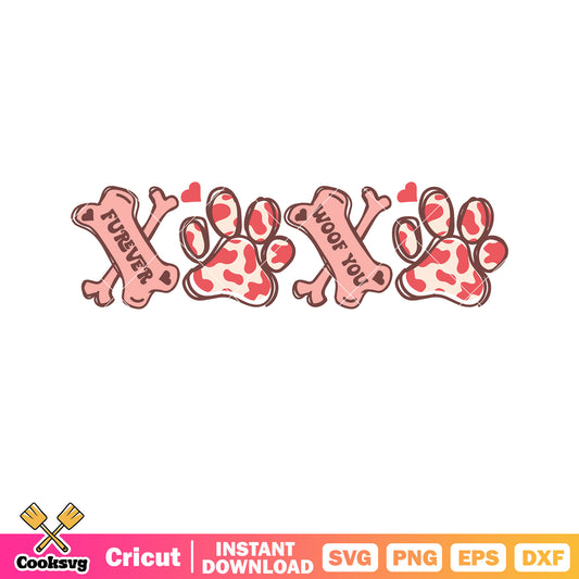Xoxo valentine puppy love svg, xoxo valentine svg, puppy valentine svg
