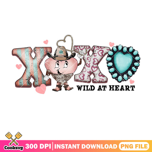 Xoxo wild at heart valentine png, xoxo valentine png, valentine day png