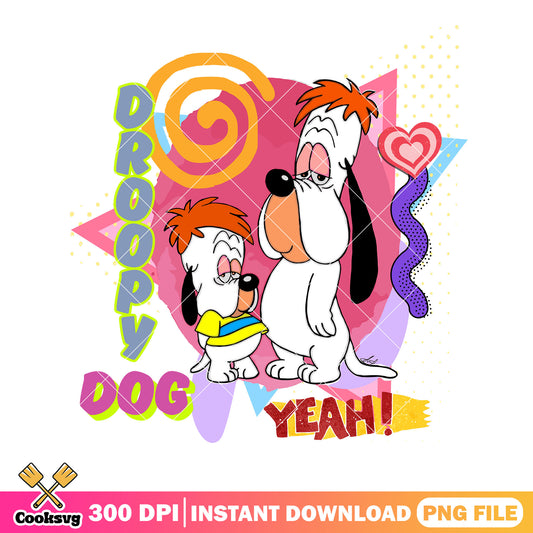 Yeah Droopy Dog artpng, 90s style png, classic cartoon png