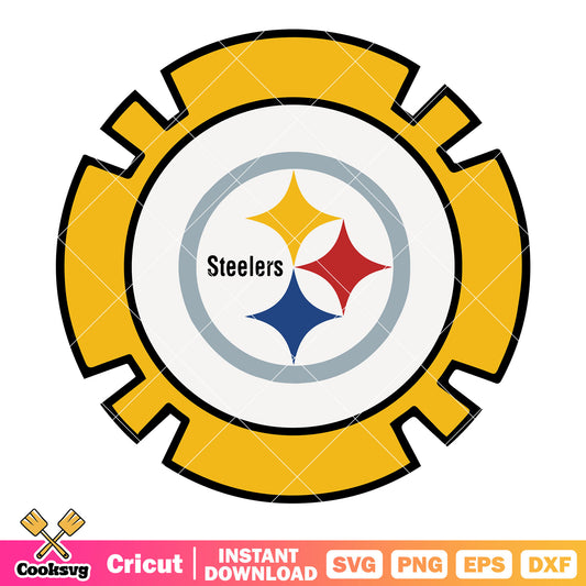 Yellow gear steelers svg, nfl teams svg, pittsburgh steelers svg