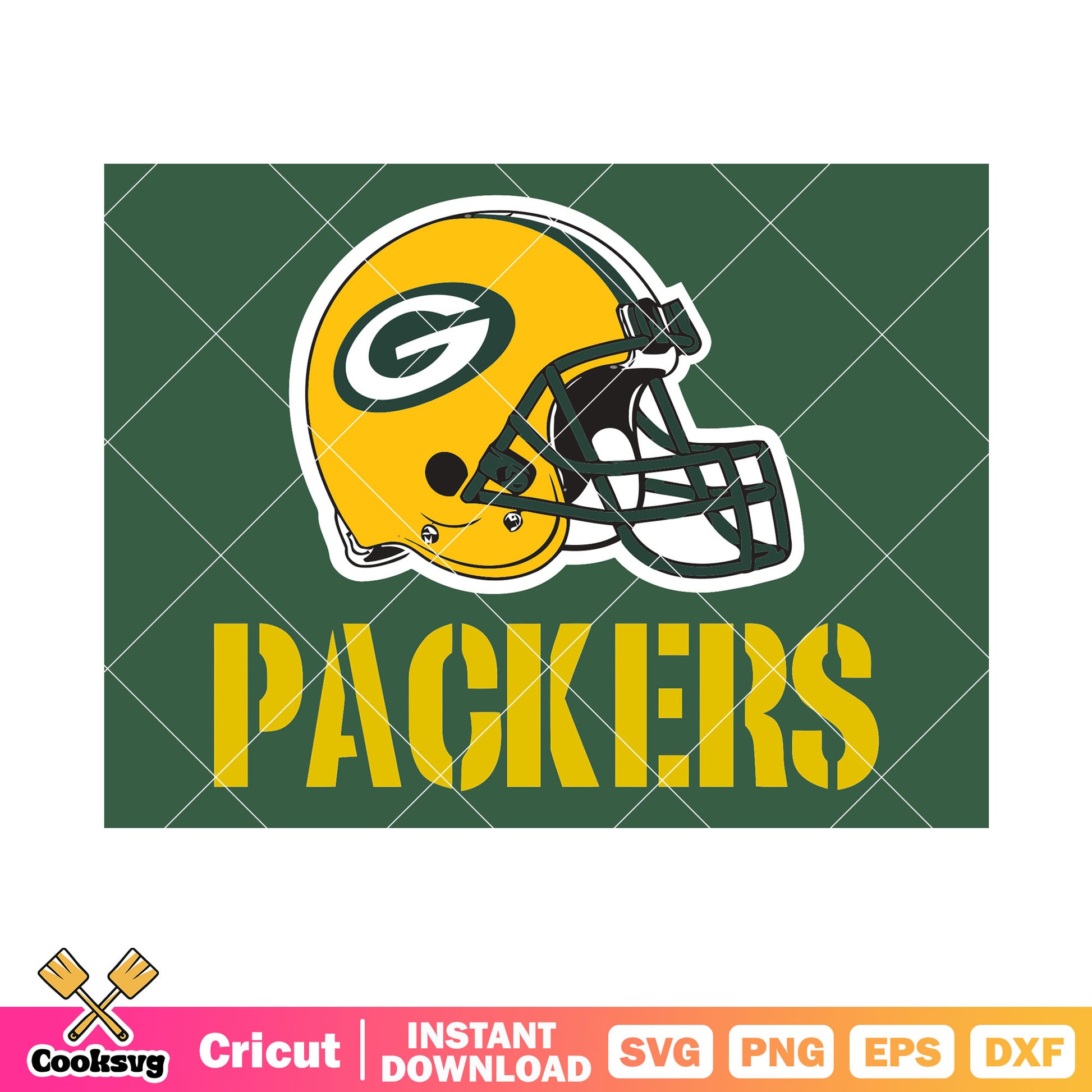 Yellow helmet packers svg, nfl helmets svg, Green Bay Packers svg