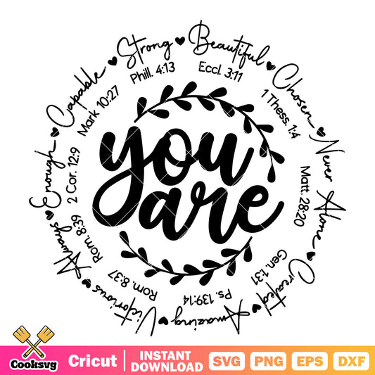 You are strong and beautiful svg, you are quotes​ svg, trend quote svg