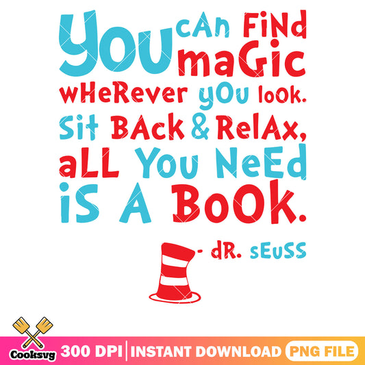You can find magic in dr seuss png, dr seuss quotes png