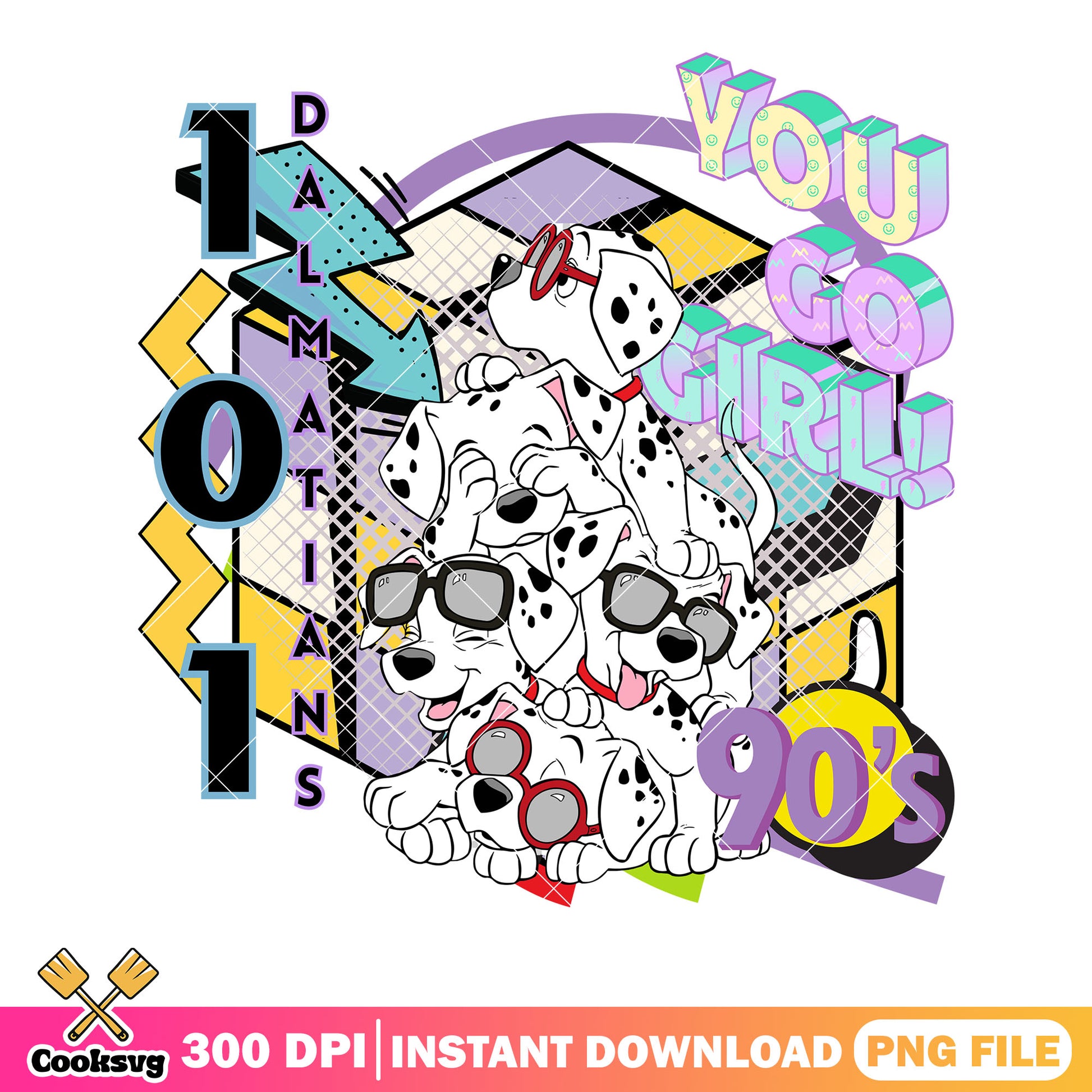 You go girl​ 101 Dalmatians png, 90s style png, baby dog​ png