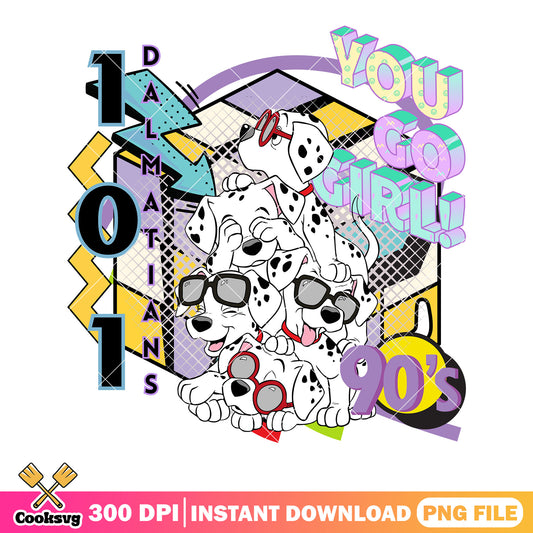 You go girl​ 101 Dalmatians png, 90s style png, baby dog​ png