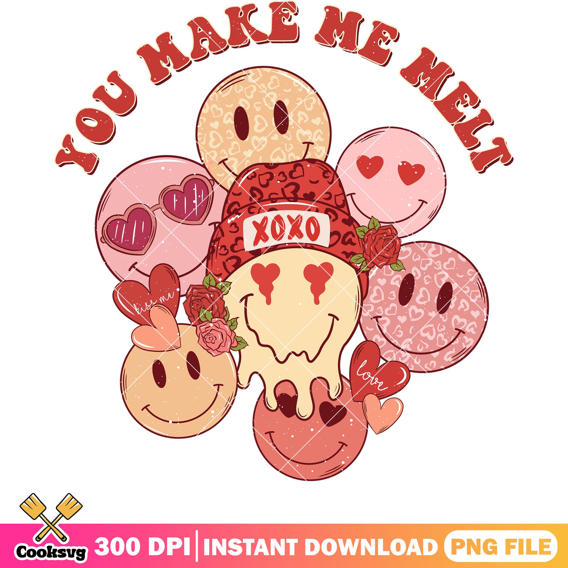 You make me melt xoxo valentine png, xoxo valentine png