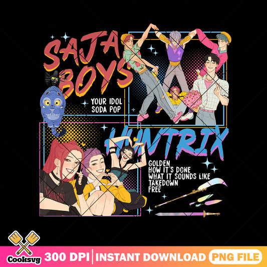 Your idol soda x huntrix png, huntrix song png, soda pop png