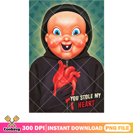You stole my heart horror valentine png, horror valentine png