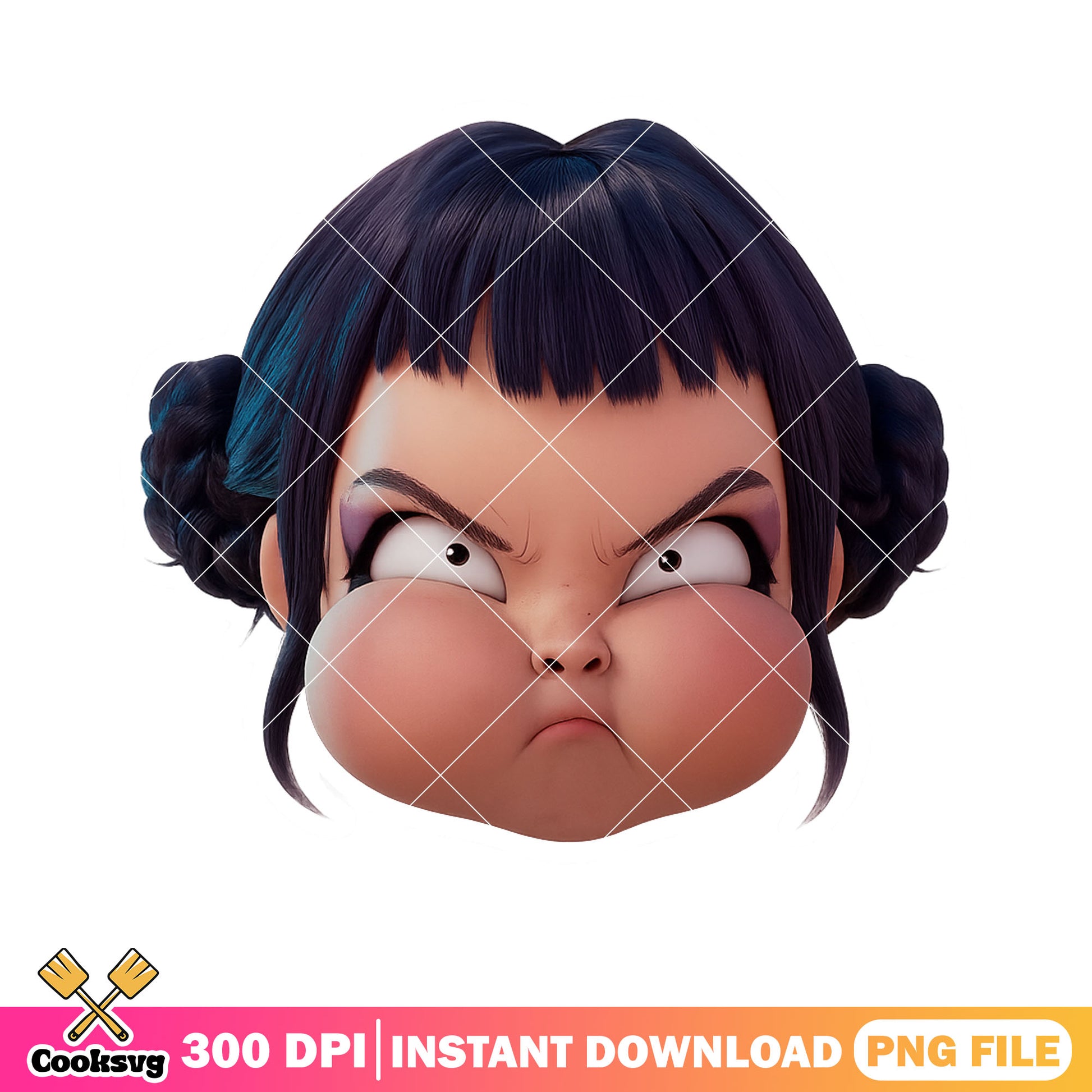 Zoey big face animation png, kpop png, sony pictures animation​ png