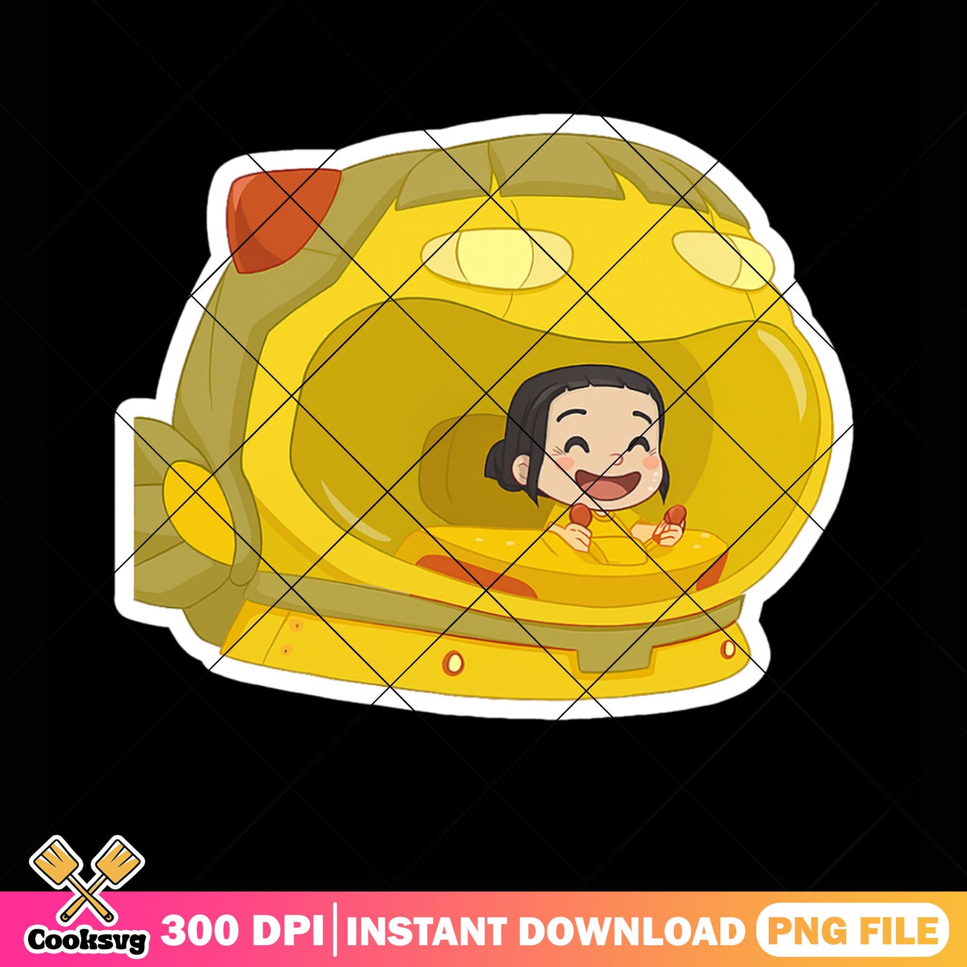 Zoey chibi funny design png sticker, huntrix band png, kpop zoey png