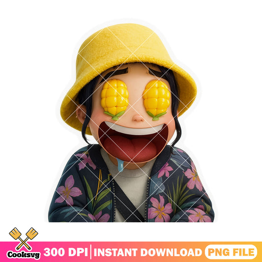 Zoey corn loving png, zoey kpop png, huntrix girl png