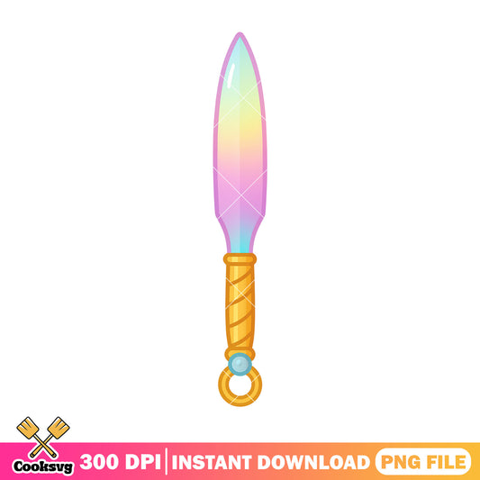 Zoey dagger design png, zoey huntrix png, kpop demon hunters png