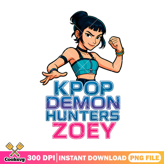 Zoey huntrix design png, zoey kpop png, huntrix logo png