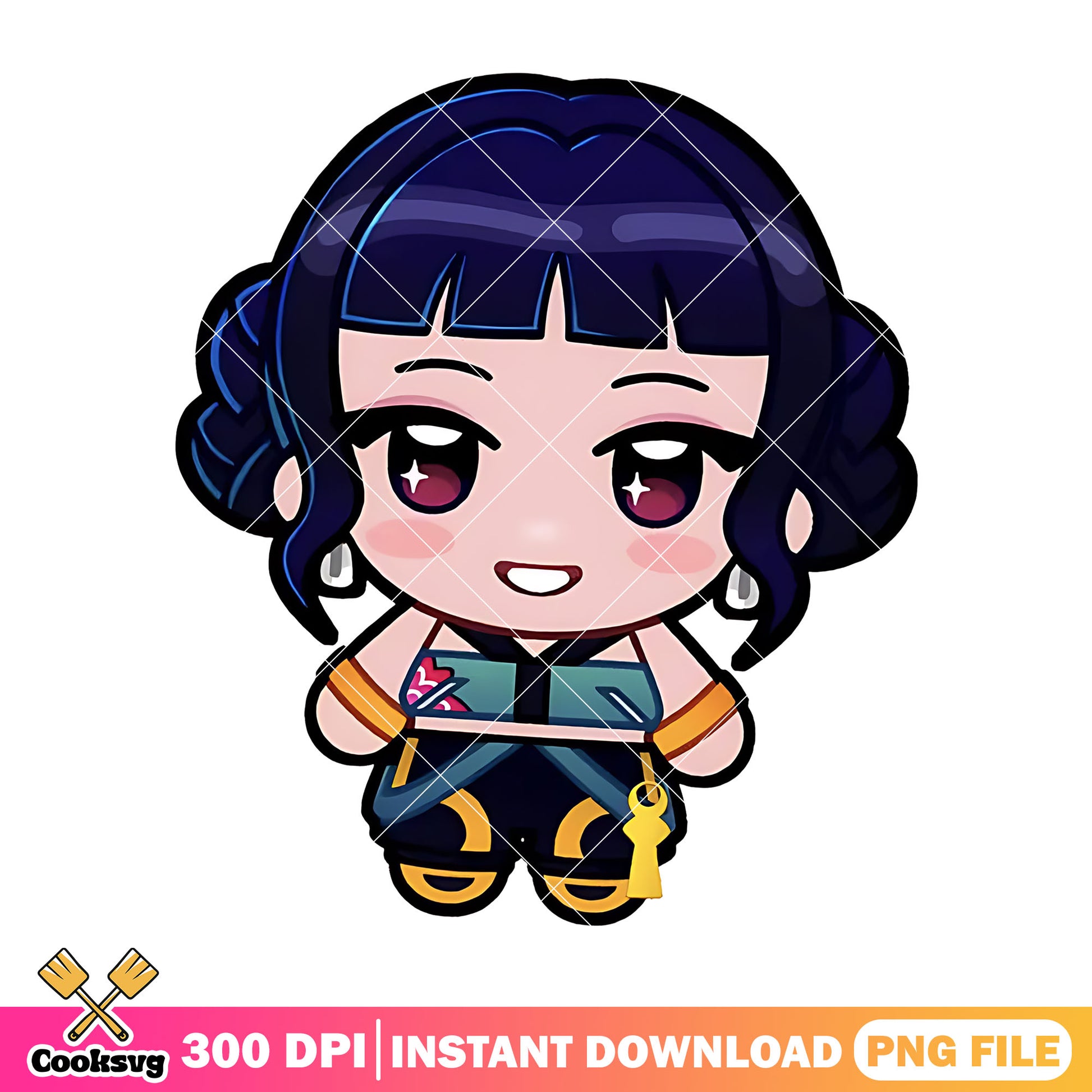 Zoey kpop hunters chibi png, Zoey huntrix png, kpop hunters png