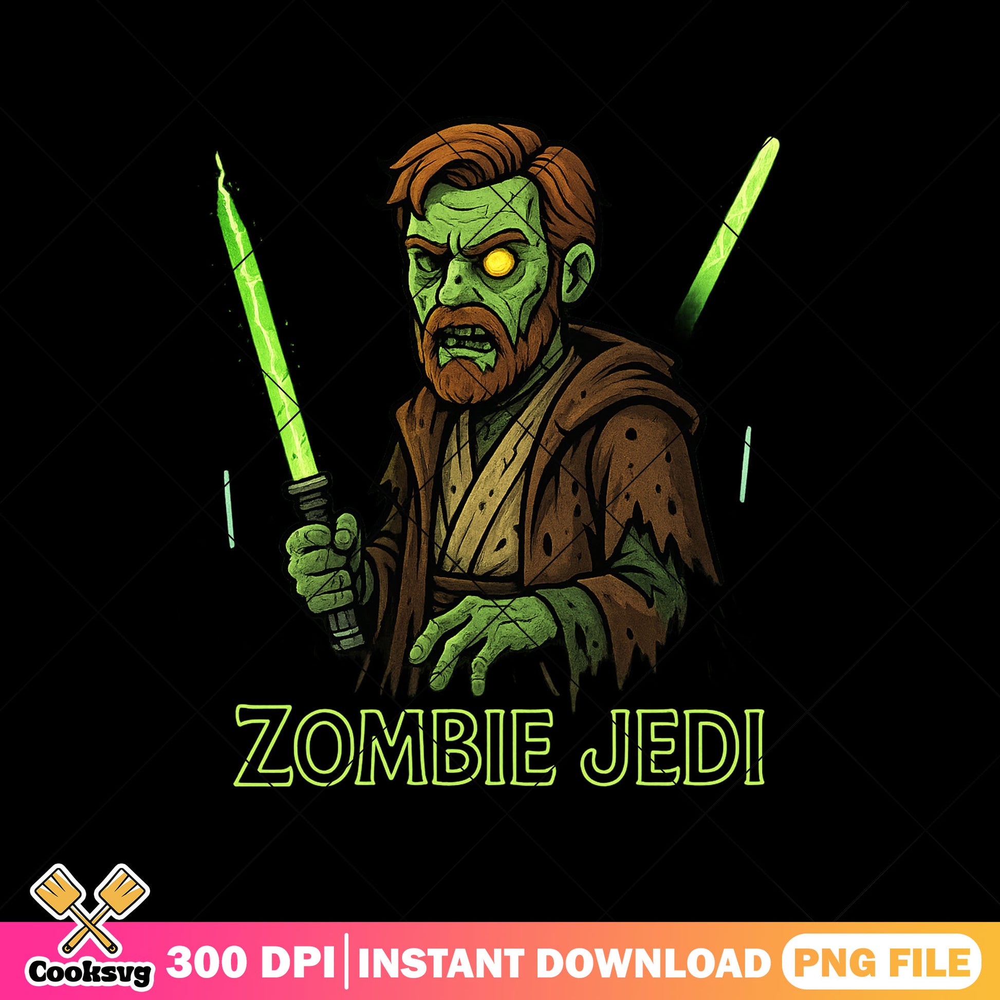 Zombie kenobi png, obi wan kenobi​ png, happy halloween png