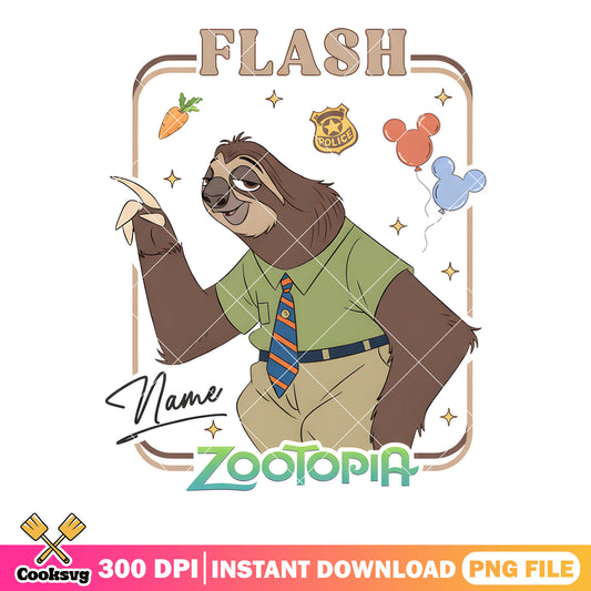 Zootopia flash disney slot png, dmv employee png, cartoon art png