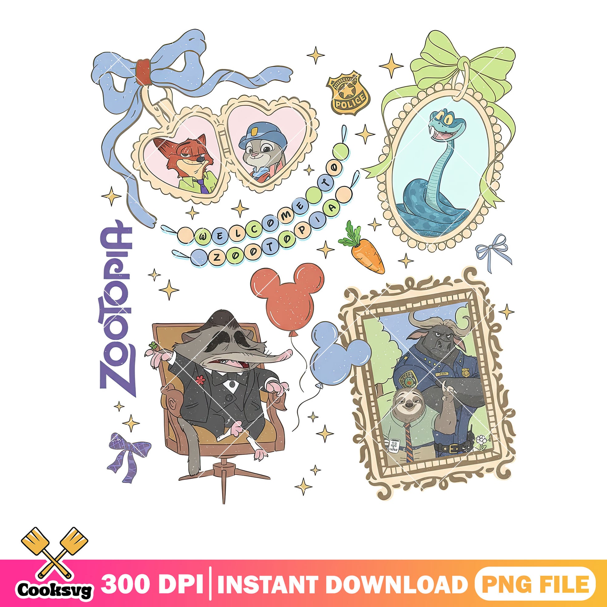 Zootopia picture cards png, disney zootopia png, mr big png
