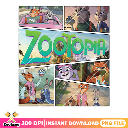 Zootopia tour poster png, zootopia couple png, disney movies png