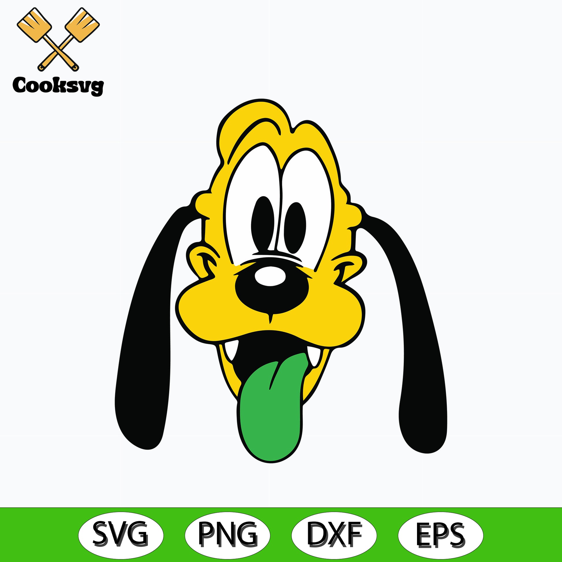 Pluto disney head dog x halloween svg