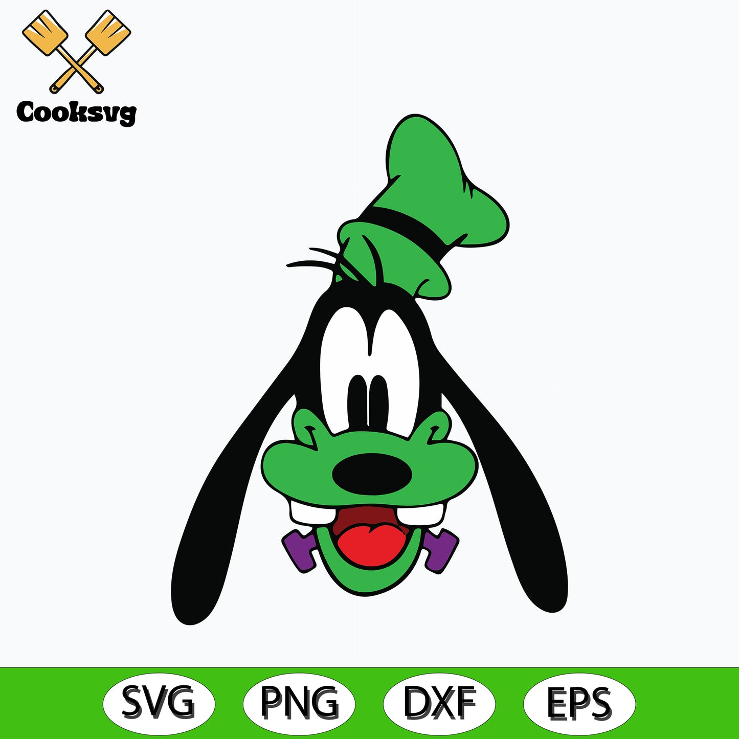 Goofy head dog x halloween svg