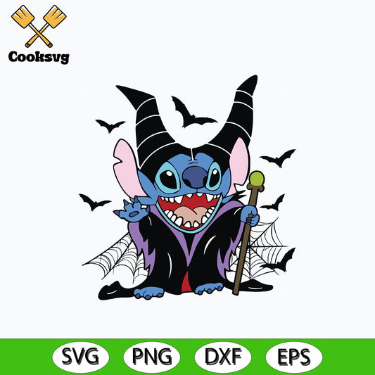 Stitch Maleficent halloween svg