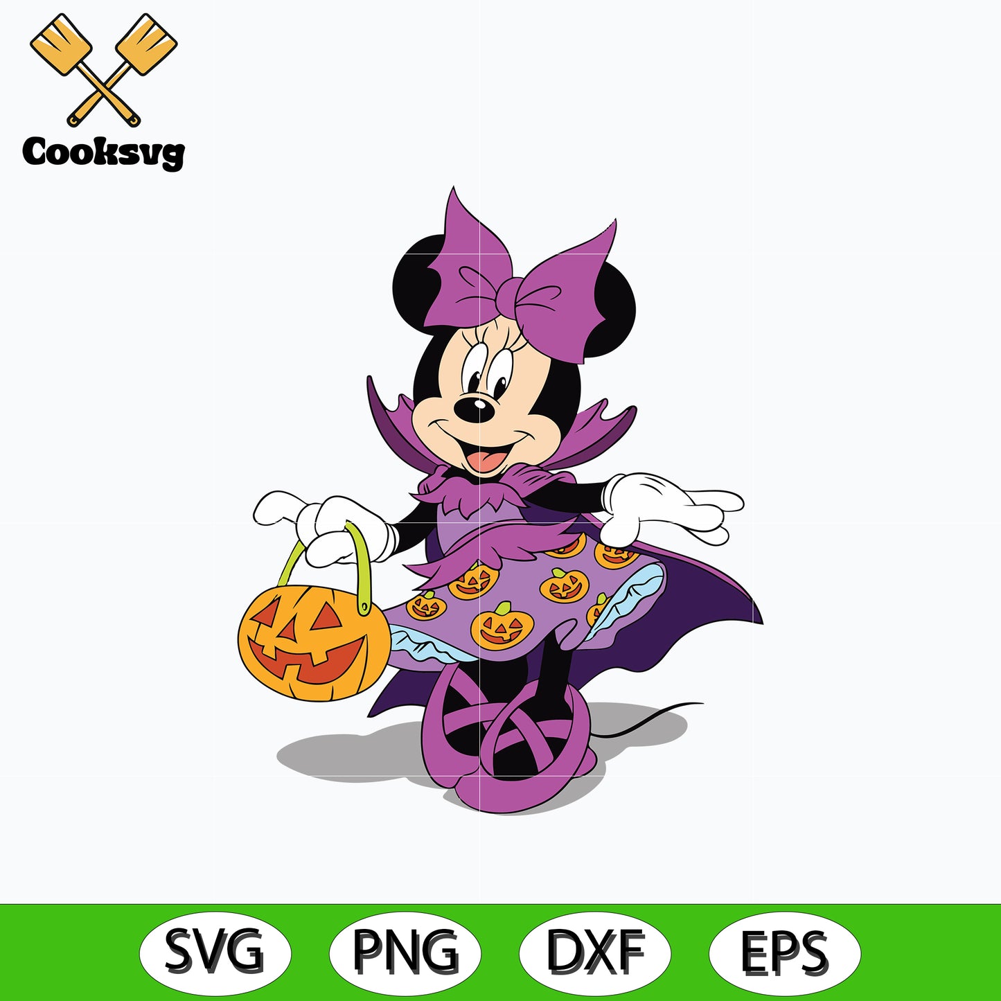 Minnie mouse x pumpkin halloween svg