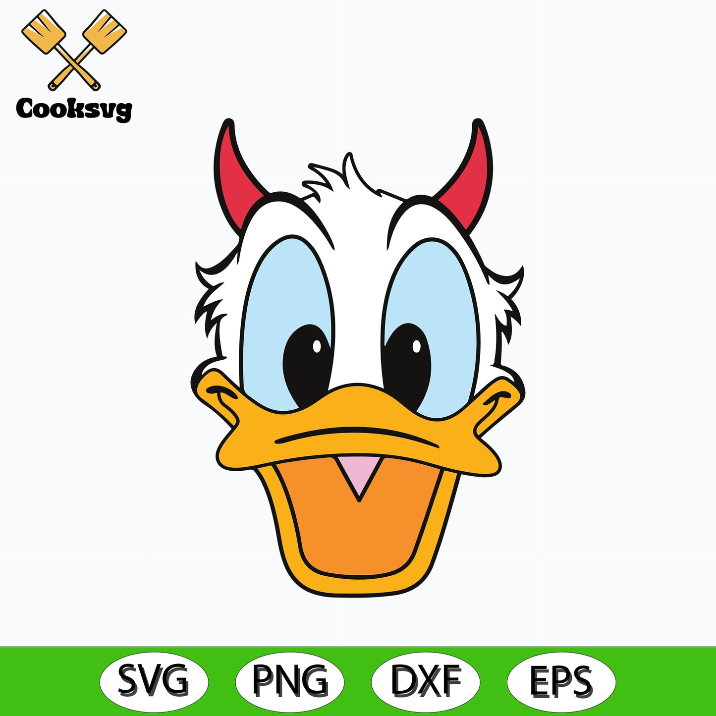 Donald duck devil halloween svg