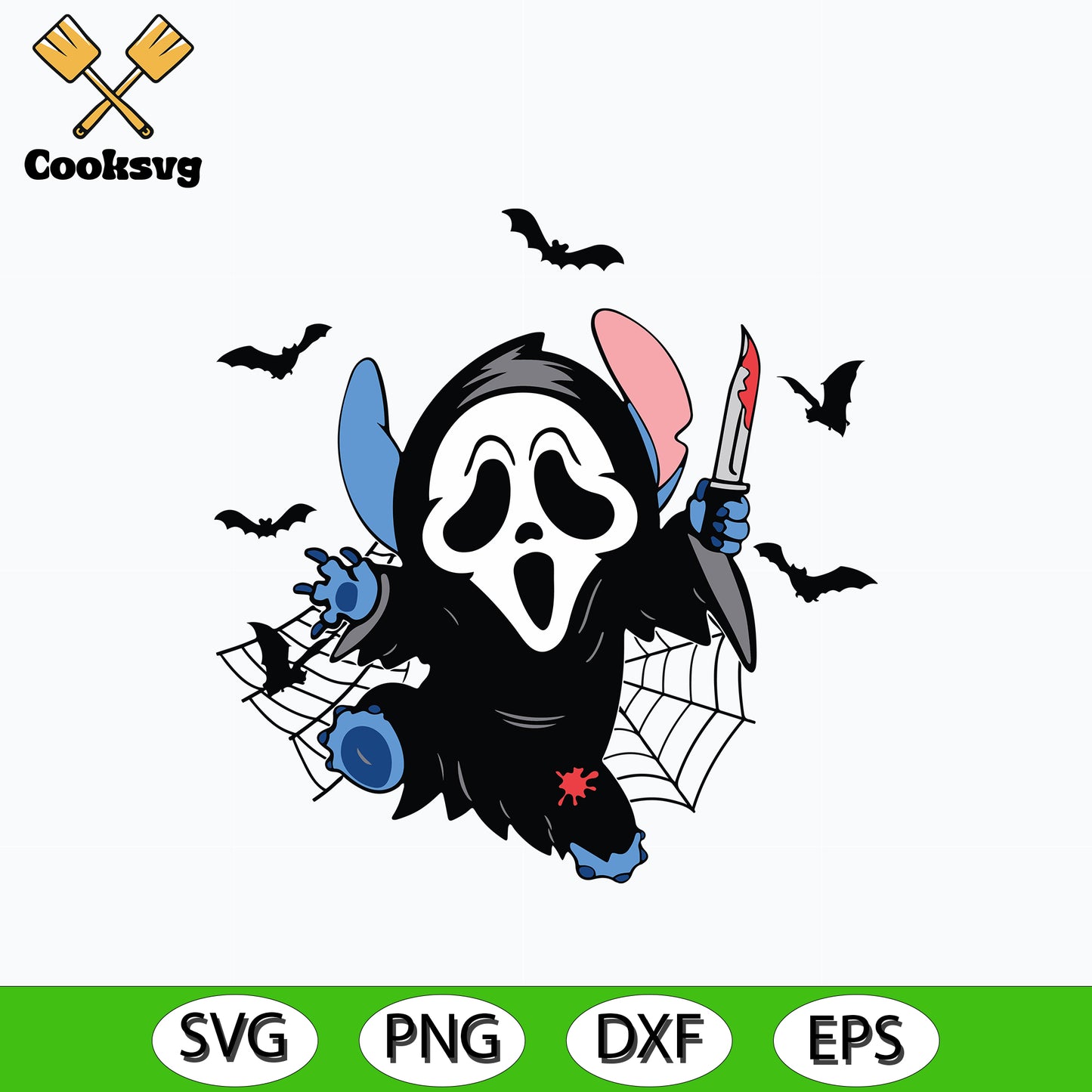 Stitch ghost horror halloween svg