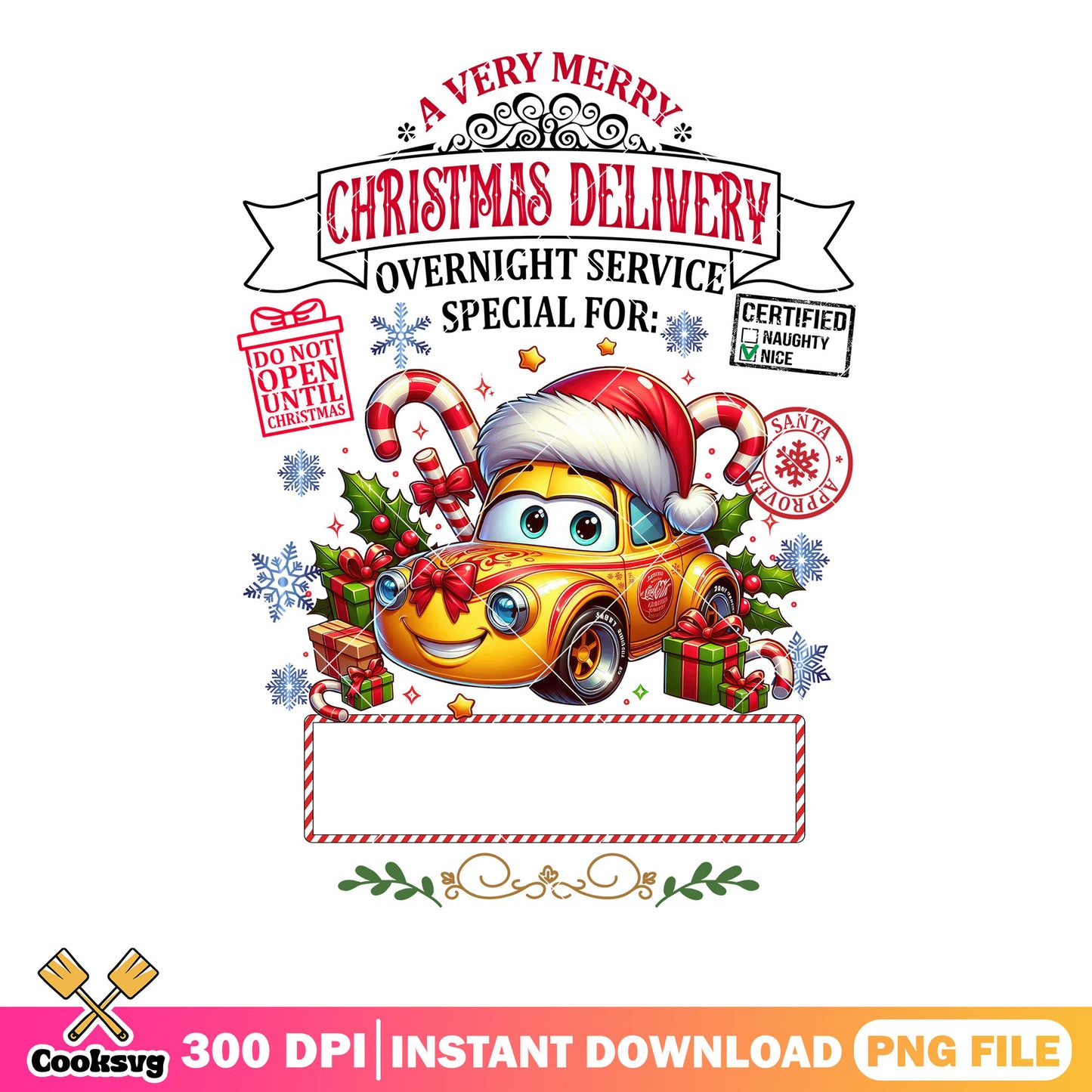 disney christmas presents png, merry christmas png, car 2 png