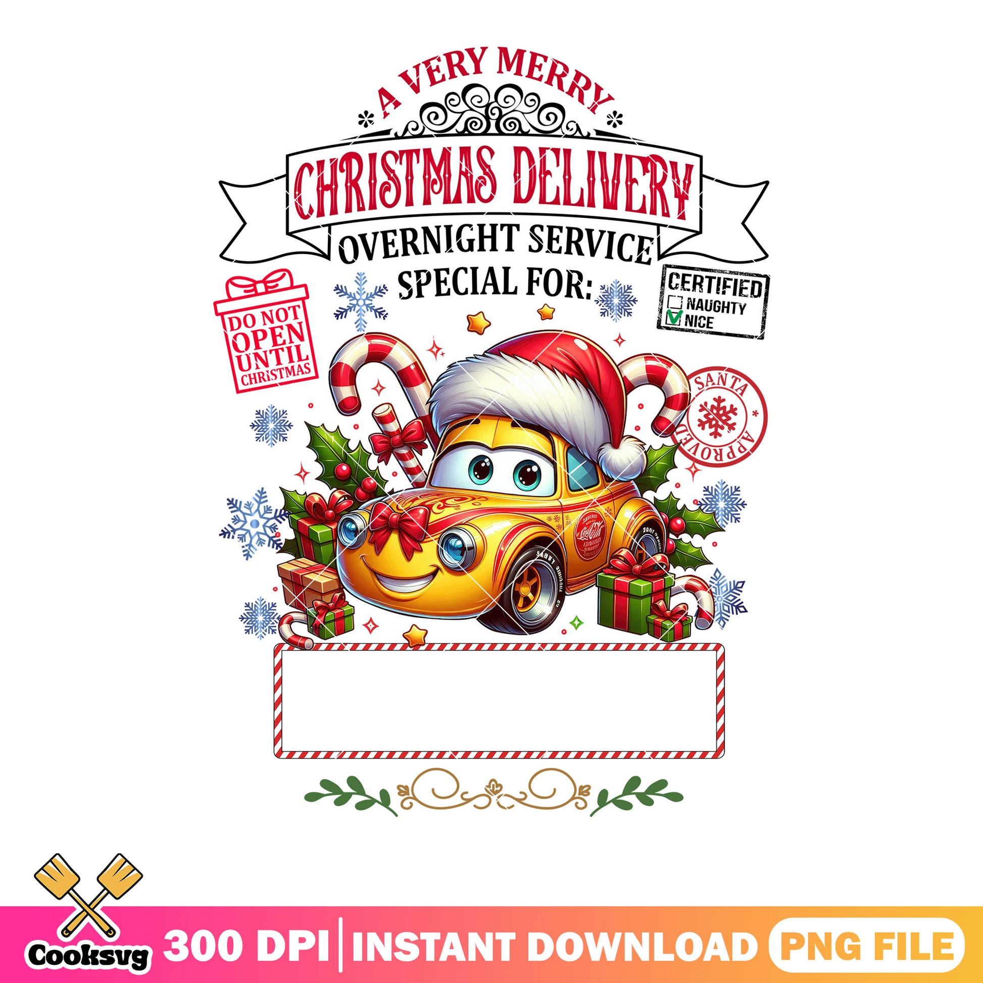 disney christmas presents png, merry christmas png, car 2 png