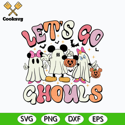 Mickey let's go ghouls halloween svg