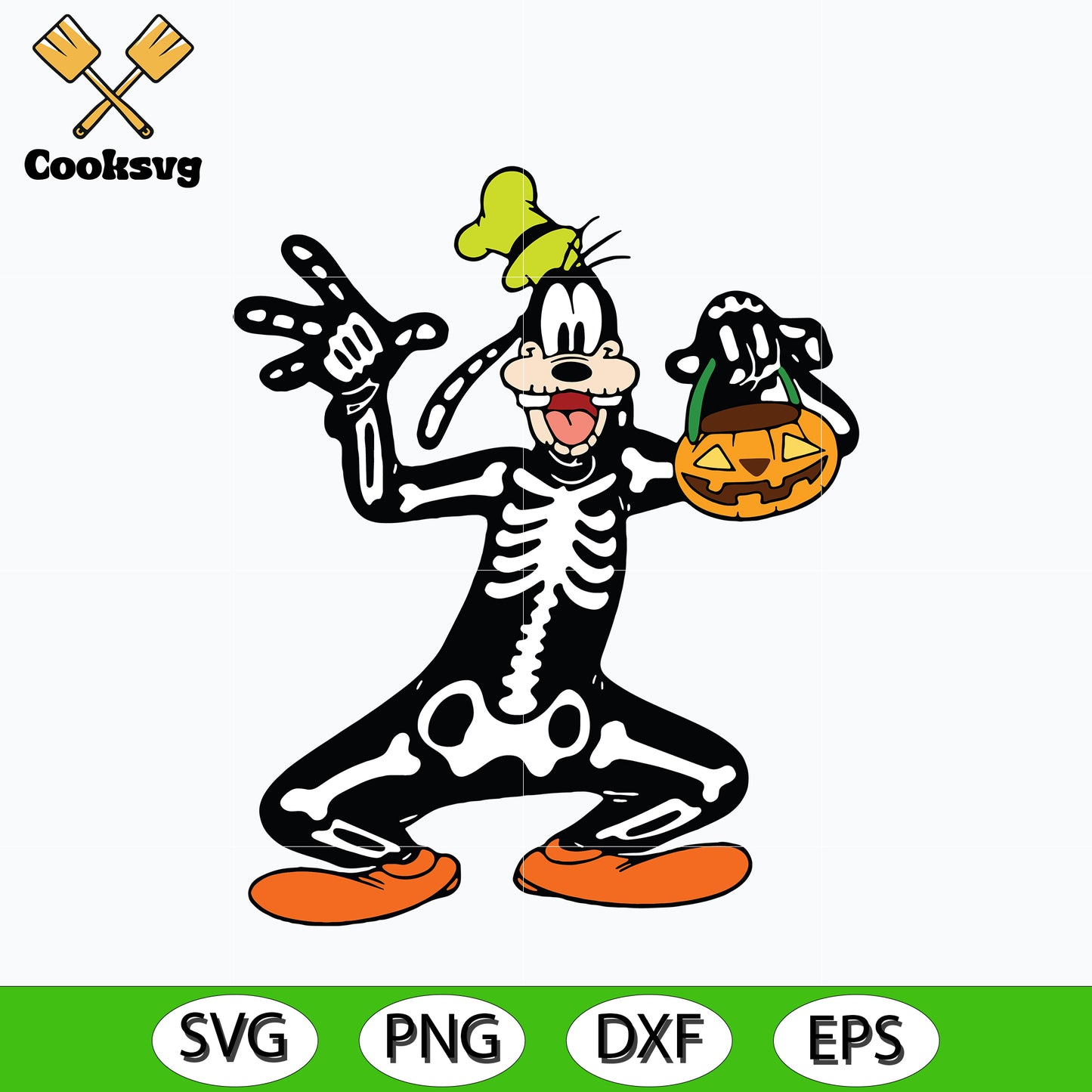 Mickey friends goofy skeleton halloween svg