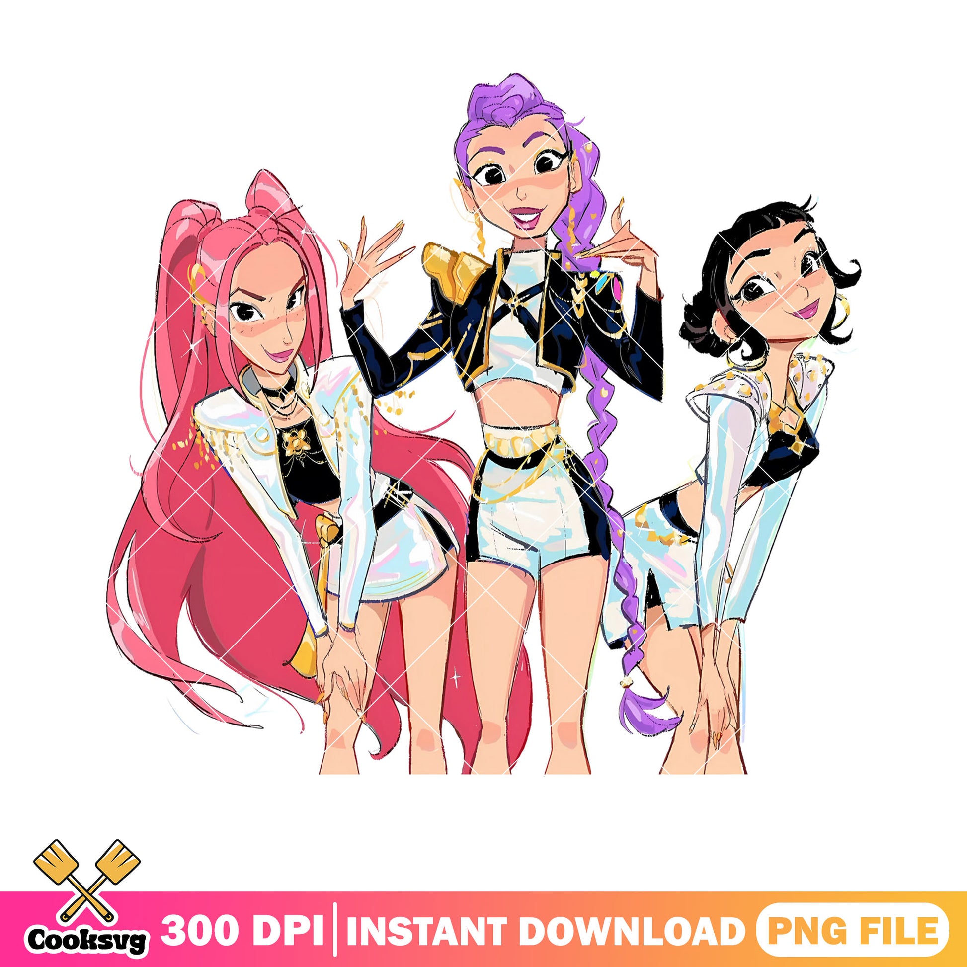 kda kpop anime poster png, kaisa anime png, akali kpop anime png
