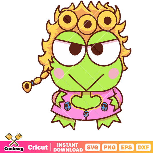 keroppi as giorno design svg, hello kitty svg, cute keroppi​ svg