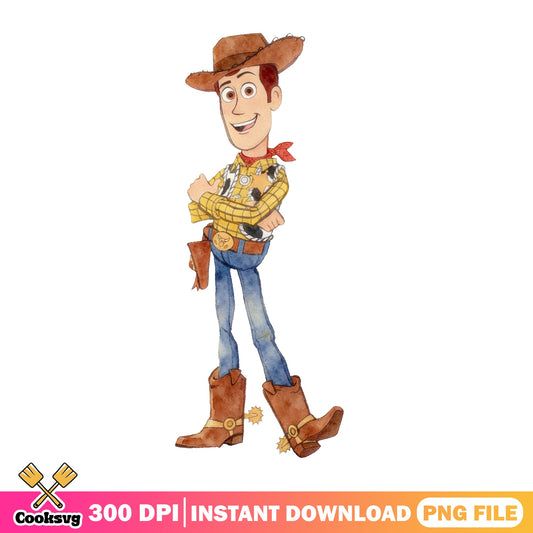 Woody Toy Story PNG, Disney Pixar PNG, Cowboy Character PNG