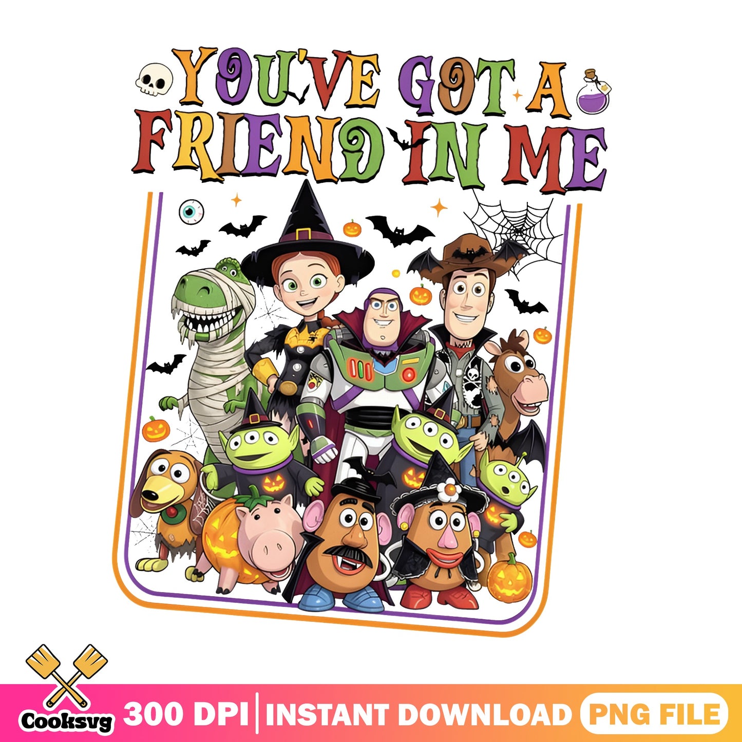 Toy Story Halloween PNG, You've Got A Friend In Me, Disney PNG