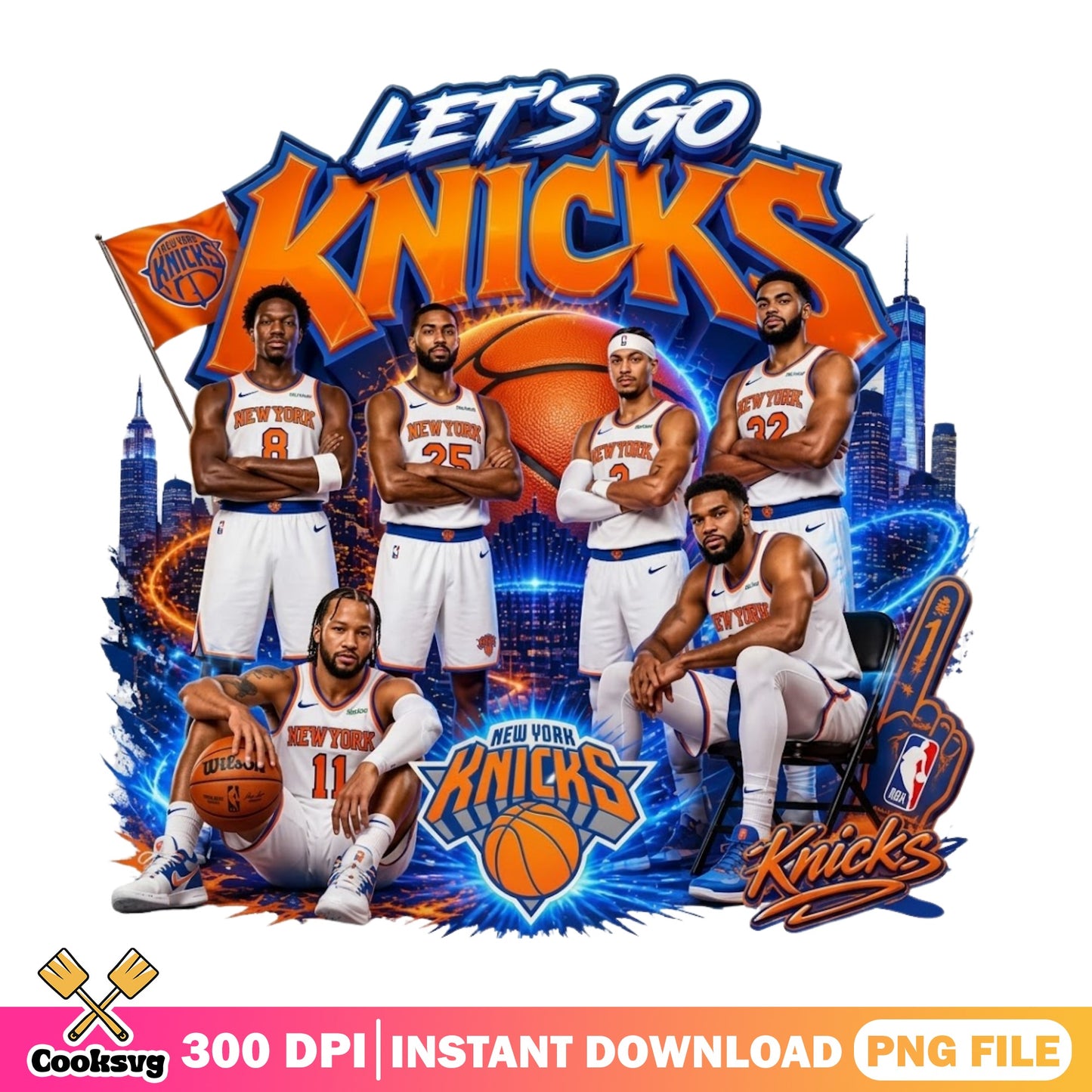 New York Knicks Basketball Team PNG, NBA Knicks PNG, Sports PNG