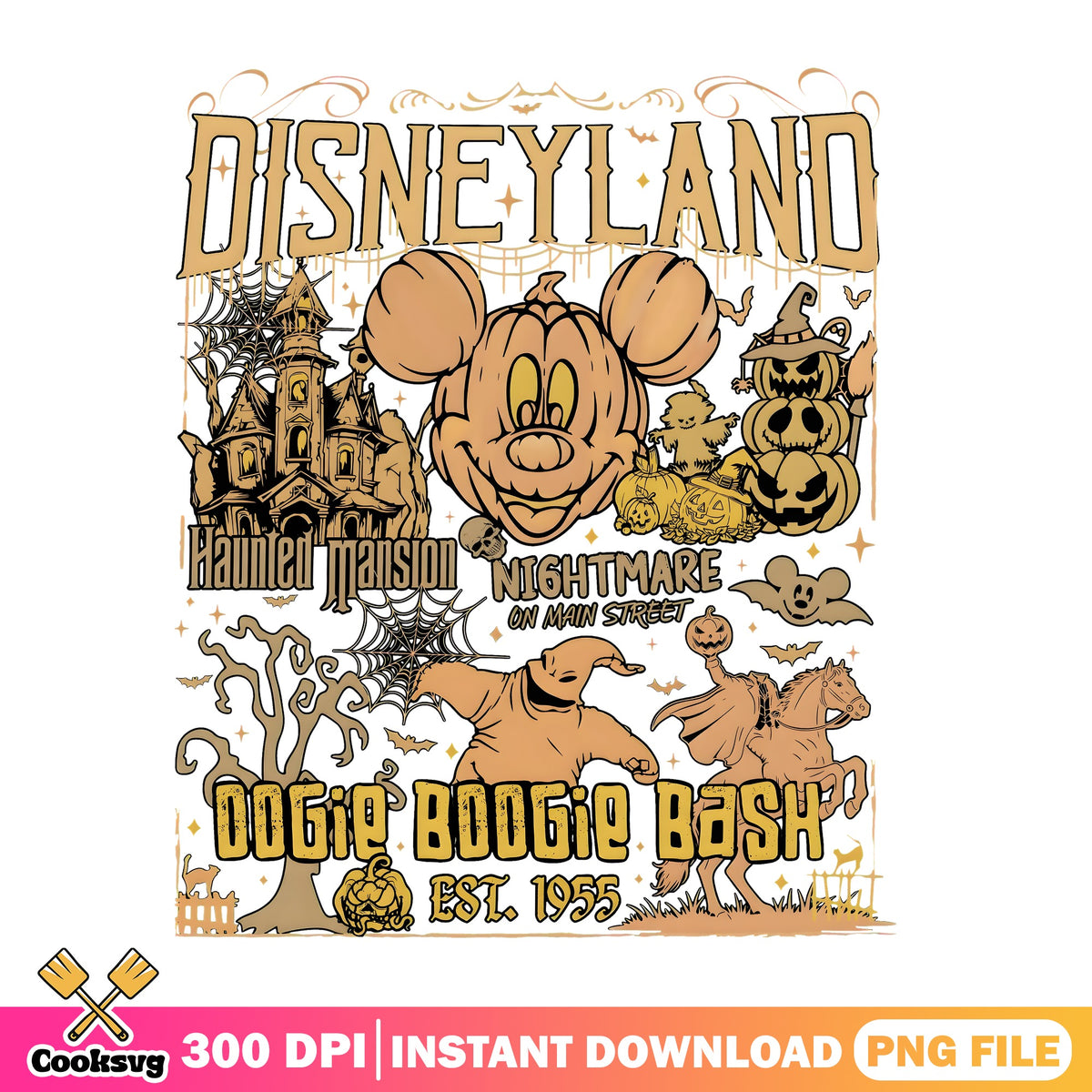 Disneyland Haunted Mansion PNG, Oogie Boogie Bash PNG, Nightmare PNG