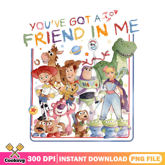 Toy Story You've Got A Friend In Me PNG, Disney PNG, Woody Buzz PNG
