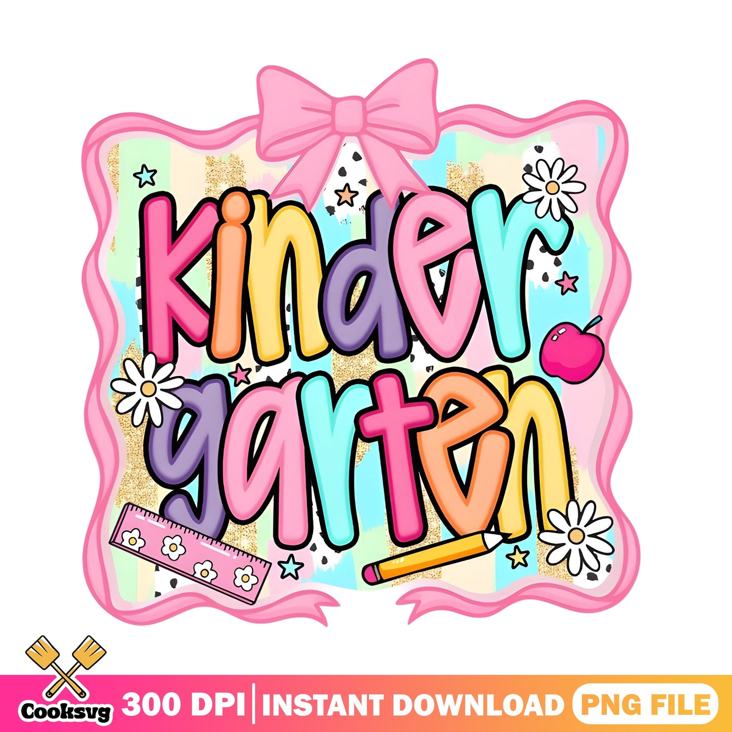 Kindergarten PNG, Back To School PNG, Teacher Gift PNG