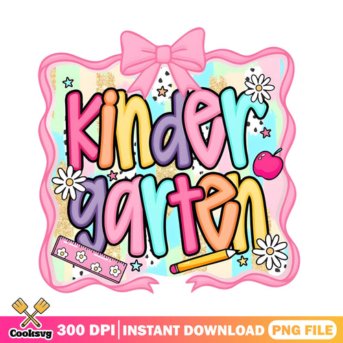 Kindergarten PNG, Back To School PNG, Teacher Gift PNG