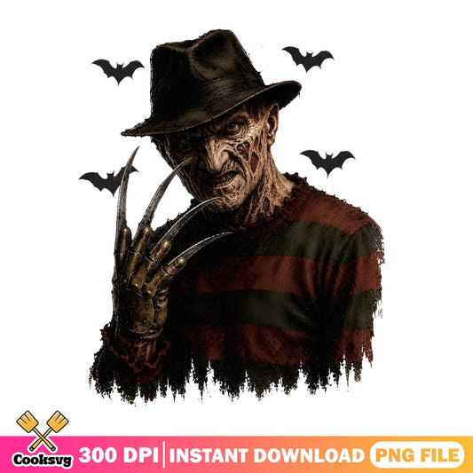 Freddy Krueger Halloween PNG, Horror Movie PNG, Halloween PNG