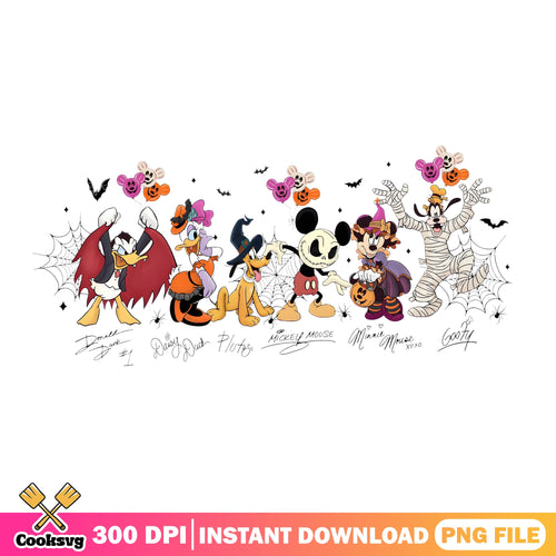 Disney Halloween Costume PNG, Mickey Donald PNG, Spooky Squad PNG
