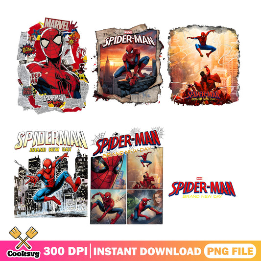 Spider-Man Brand New Day PNG Bundle, Marvel PNG, Superhero PNG
