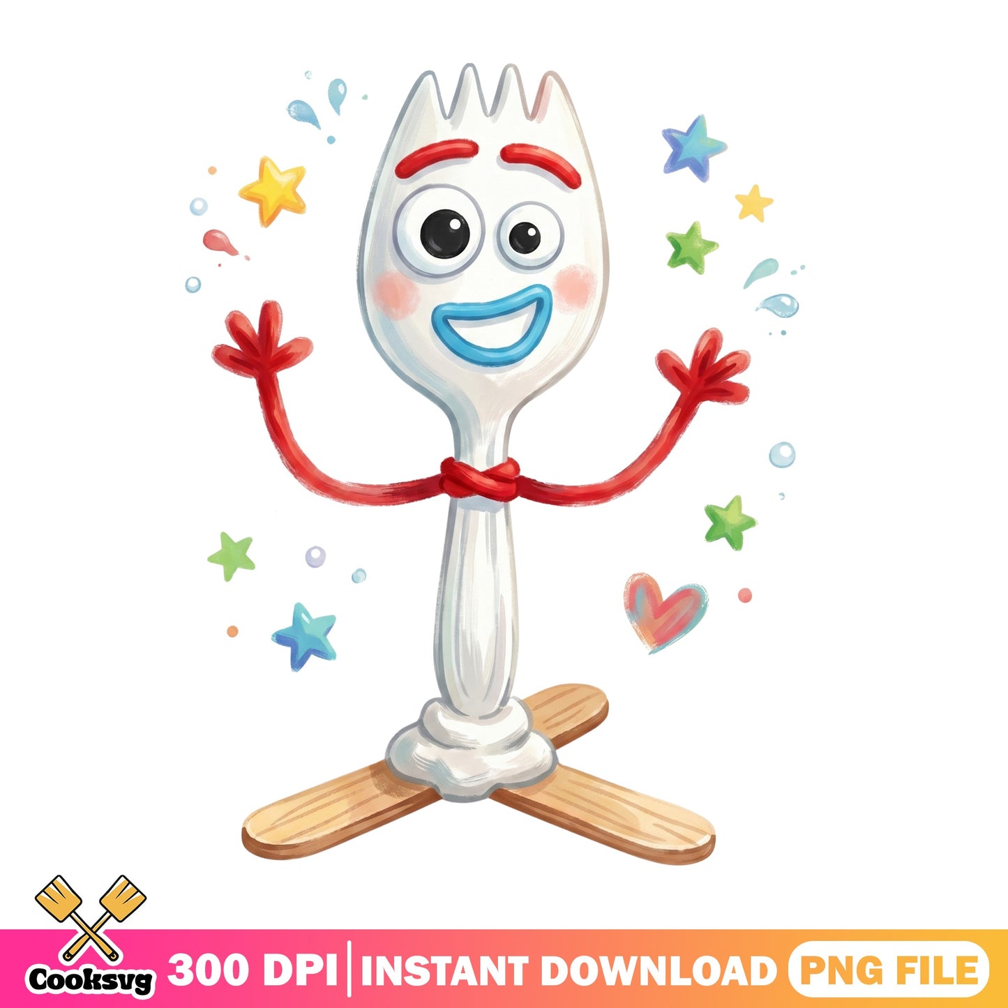 Forky Toy Story PNG, Disney Pixar Clipart, Toy Story PNG