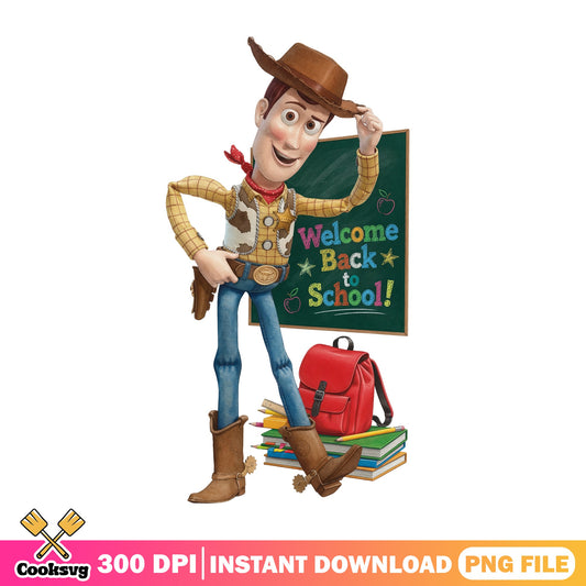 Woody Back To School PNG, Toy Story PNG, Disney PNG