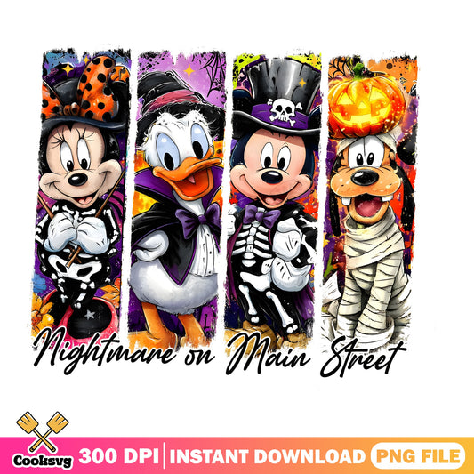 Mickey Mouse Halloween PNG, Nightmare On Main Street PNG, Disney Halloween PNG
