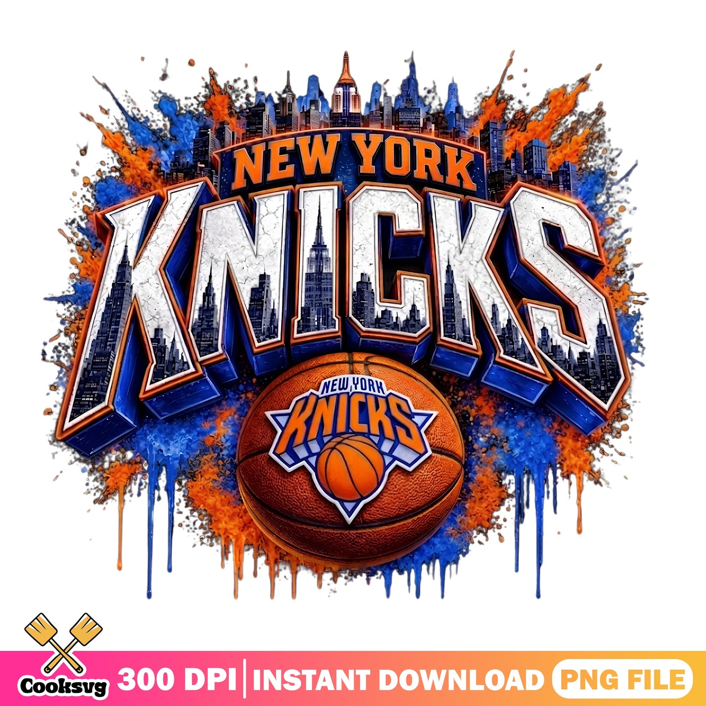New York Knicks PNG, NBA Basketball Team PNG, Knicks Fan PNG