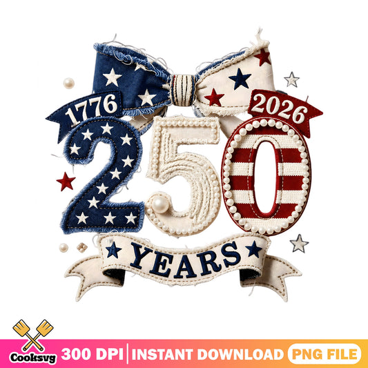 America 250th Anniversary 1776 2026 PNG, 4th Of July PNG, Patriotic PNG