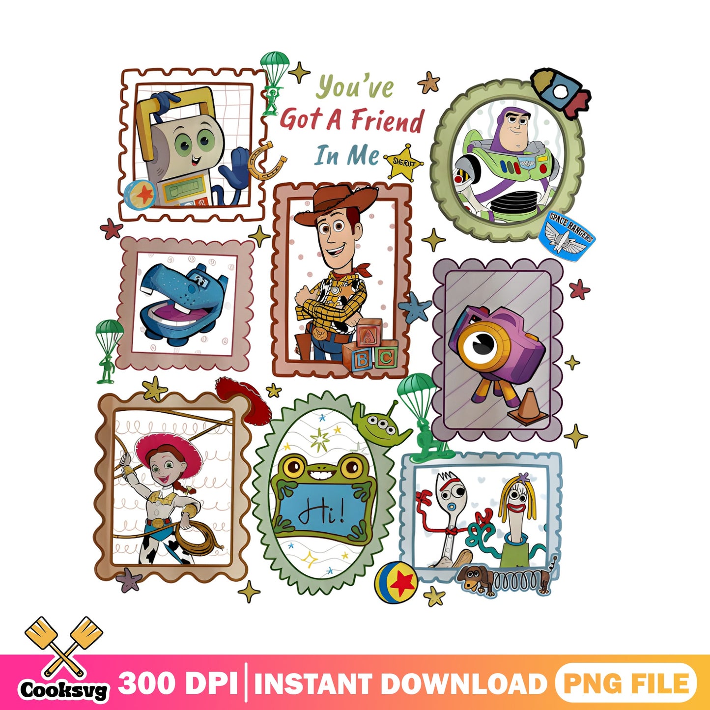 Toy Story Characters Bundle PNG, Woody Buzz Lightyear PNG, Disney PNG
